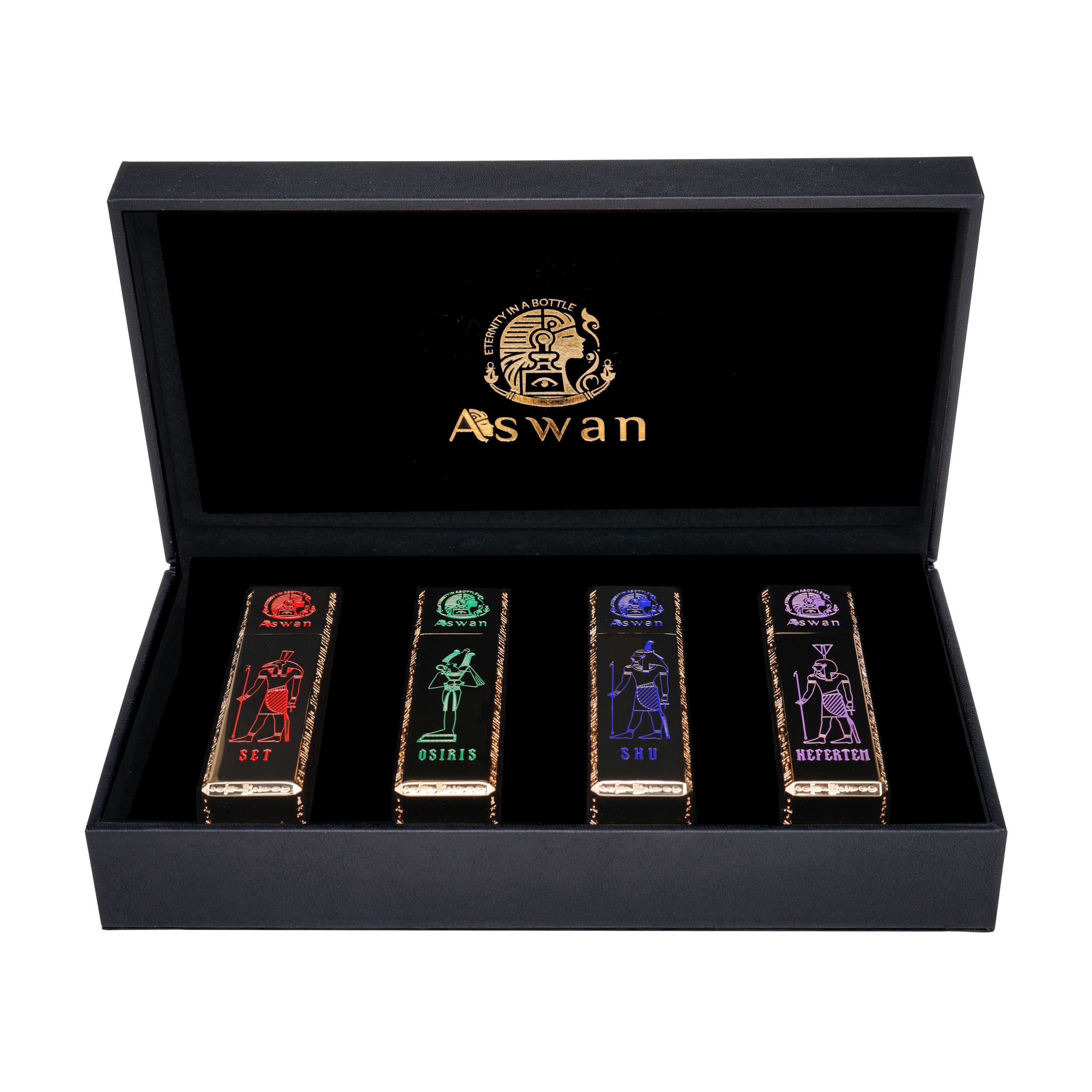 Aswan Travel Set - Set • Osiris • Shu • Nefertem (4×15ml)