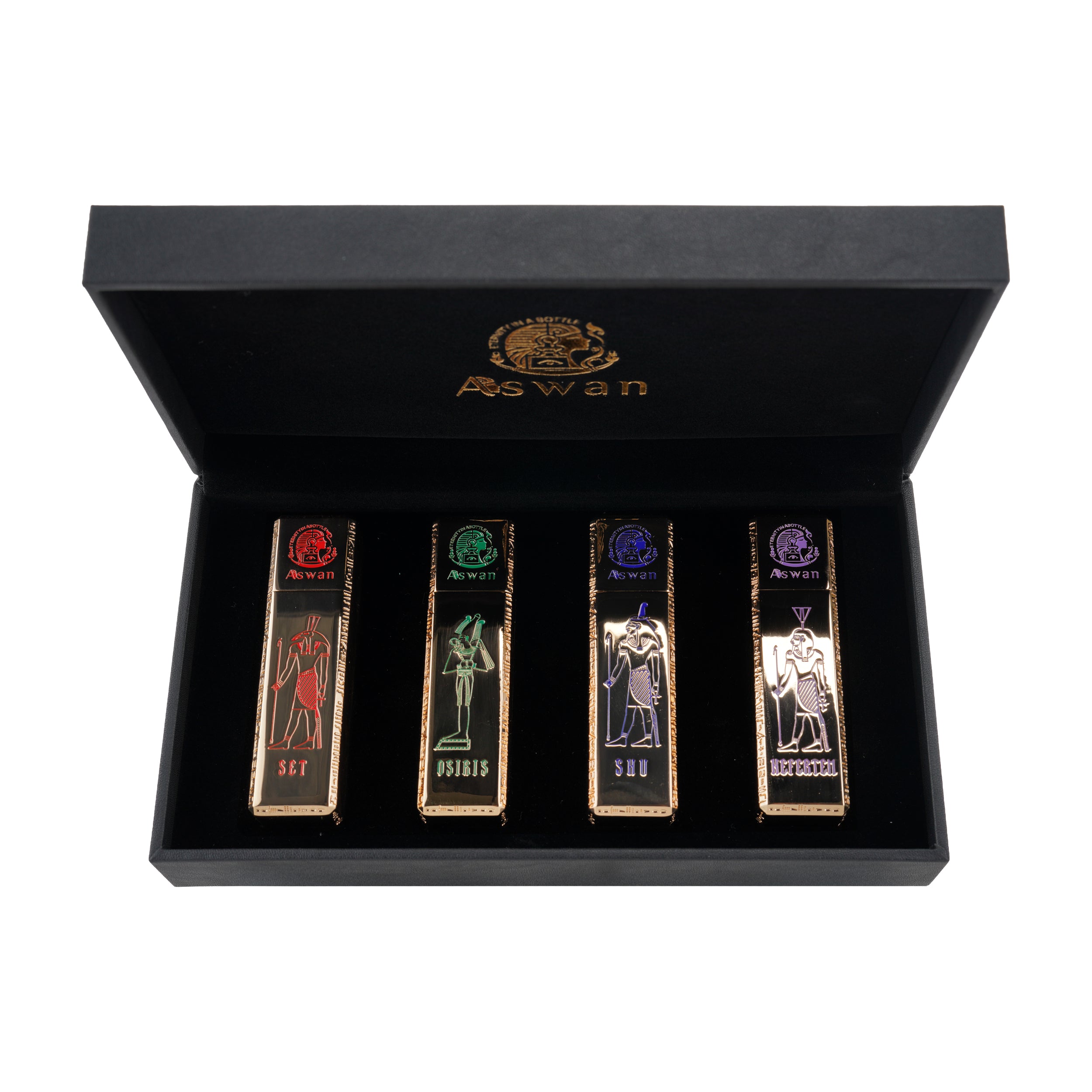 Aswan Travel Set - Set • Osiris • Shu • Nefertem (4×15ml)