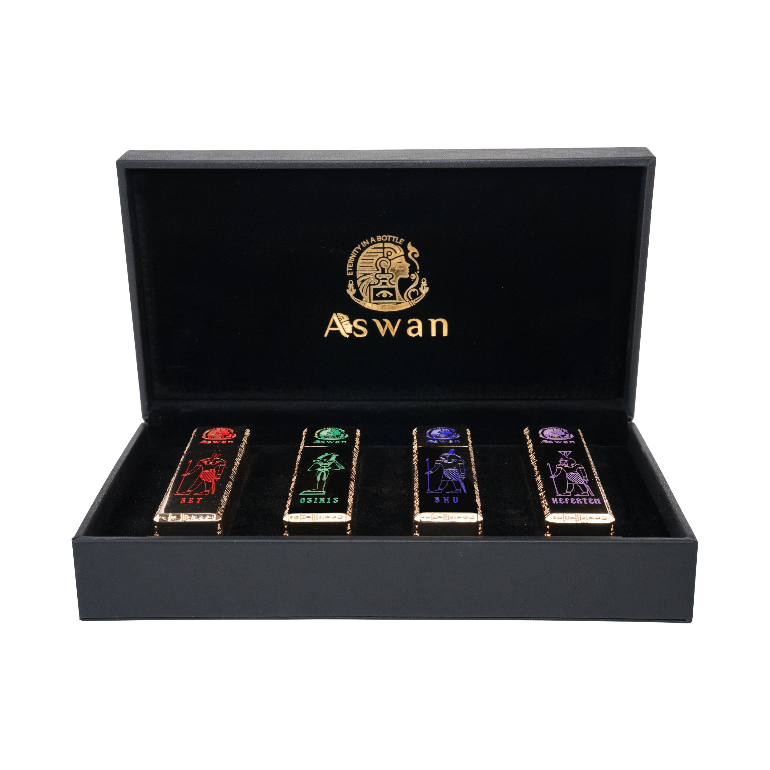 Aswan Travel Set - Set • Osiris • Shu • Nefertem (4×15ml)