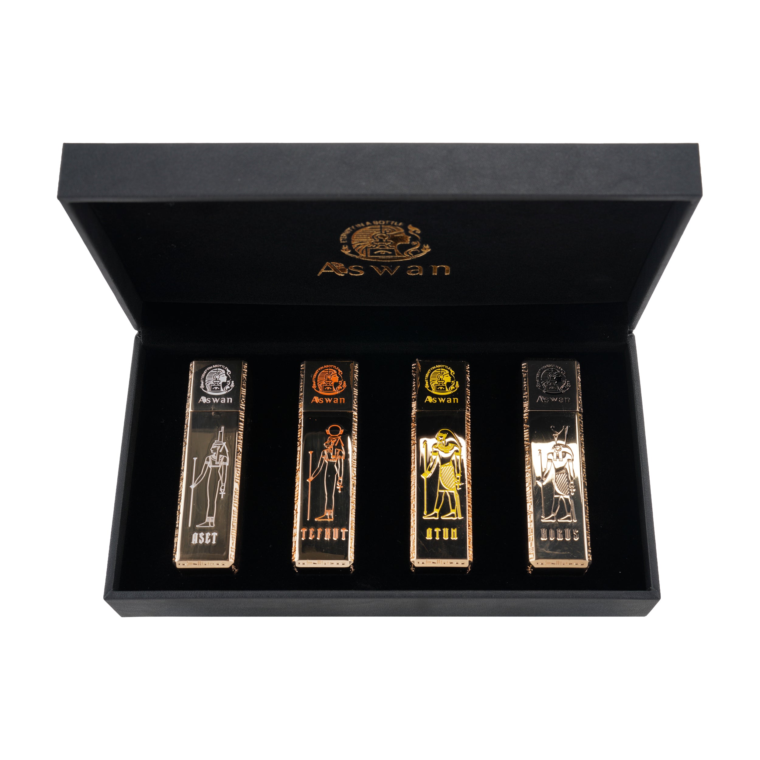 Aswan Travel Set – Aset • Tefnut • Atum • Horus (4×15ml)